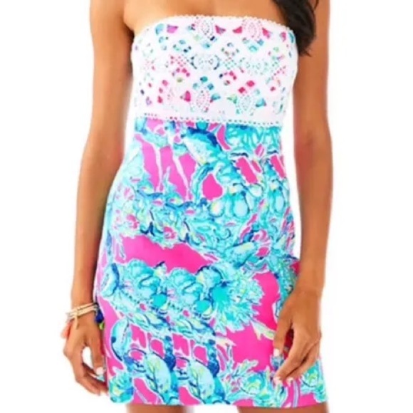 Lilly Pulitzer Brynn shift dress ‘razberry lobsters in love’ 8 EUC - Picture 3 of 9